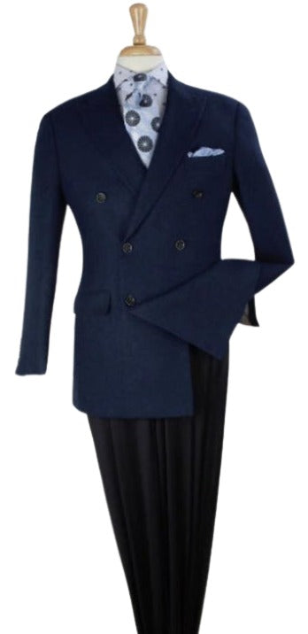 Double Breasted Navy Blazer - Big And Tall Sport Coat - 38 Regular