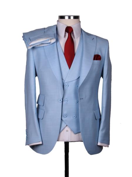 Big Lapel - Wide Lapel - Tom Ford Style Suit - Ticket Pocket - Blush - 38 Short Jacket+32 Waist Adjustable 28to34)(Height: 5â€™4â€to5â€™7â€)(Neck 15-16.5)S-M)