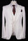 Big Lapel - Wide Lapel - Tom Ford Style Suit - Ticket Pocket - White