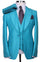 Big Lapel - Wide Lapel - Tom Ford Style Suit - Ticket Pocket - Turquoise Blue