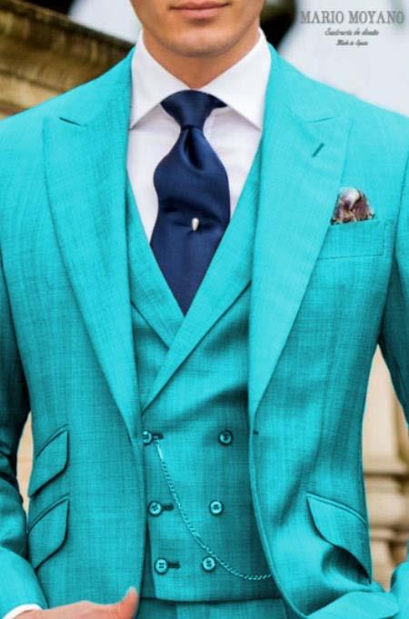 Call If Not Text Or Whatsup 3104300939 To Setup The Group - Call: 3104300939 Sky Blue Suit With Double Breasted Vest Grooms And Groomsmen Suit - 38 Short Jacket+32 Waist Adjustable 28to34)(Height: 5â€™4â€to5â€™7â€)(Neck 15-16.5)S-M)