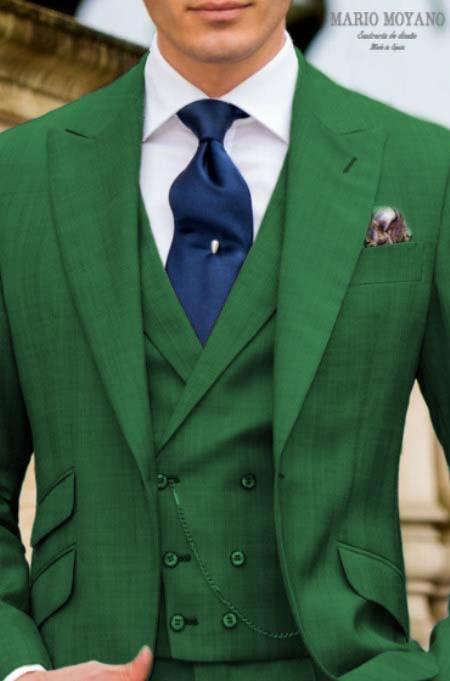 Mens Suits Hunter Green - 38 Short Jacket+32 Waist Adjustable 28to34)(Height: 5â€™4â€to5â€™7â€)(Neck 15-16.5)S-M)