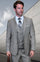 Statement Mens 3 Piece Suit - Tone on Tone Plaid Tan