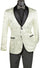 Mens Blazer - Paisley Sport Coat - Ivory Prom 2025 Tuxedo Dinner Jacket Blazer