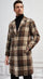 Mens Plaid Overcoat - Houndstooth Checker Pattern Topcoat - Multi-color