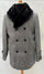 Mens Plaid Overcoat - Houndstooth Checker Pattern Topcoat - Gray