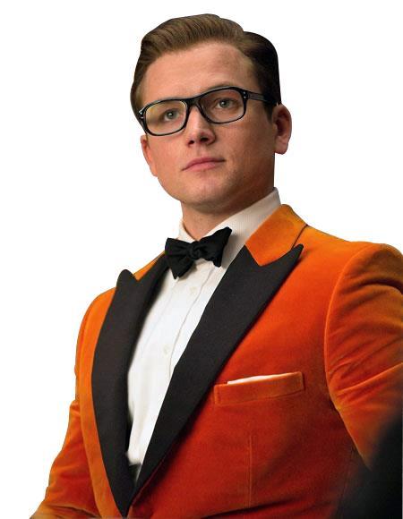 Mens Orange Tuxedo With Pants - Orange Prom 2026 Suit