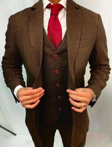 Mens Great Gatsby Costume - Great Gatsby Suit - Gatsby Clothes (Vest + Pants + Suit Shirt Tie Package) - 38 Short Jacket+32 Waist Adjustable 28to34)(Height: 5’4”to5’7”)(Neck 15-16.5)S-M)