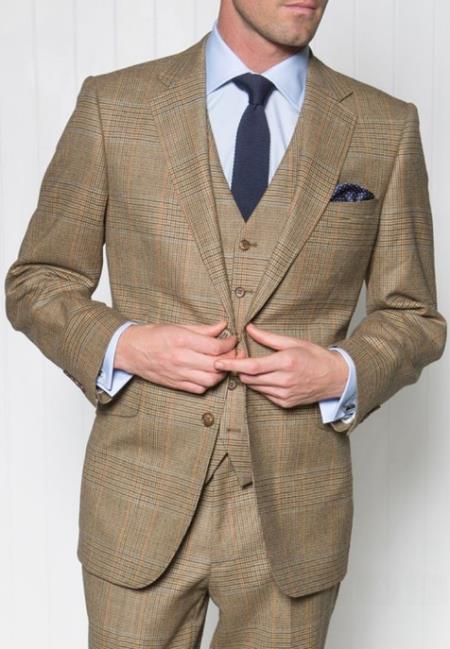 Mens Great Gatsby Costume - Great Gatsby Suit - Gatsby Clothes (Vest + Pants + Suit Shirt Tie Package) - 38 Short Jacket+32 Waist Adjustable 28to34)(Height: 5’4”to5’7”)(Neck 15-16.5)S-M)