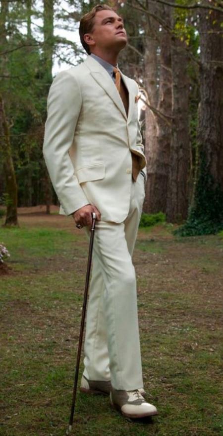 Mens Great Gatsby Costume - Great Gatsby Suit - Gatsby Clothes (Vest + Pants + Suit Shirt Tie Package) - 38 Short Jacket+32 Waist Adjustable 28to34)(Height: 5’4”to5’7”)(Neck 15-16.5)S-M)