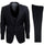 Mens Stacy Adams Suits - Designer Suit - 3 Piece Suit - Vested Suit - Flat Front Pant- Modern Fit Suits Black Suit