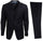 Mens Stacy Adams Suits - Designer Suit - 3 Piece Suit - Vested Suit - Flat Front Pant- Modern Fit Suits Black Suit