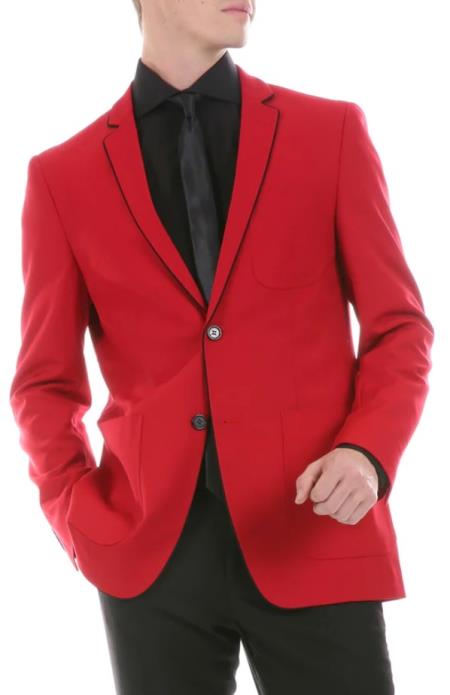 Red And Black Blazer - 36 Short