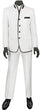Wedding Groom Suit - Prom 2026 Tuxedo Suit - No Collar Weddig Tuxedo - White