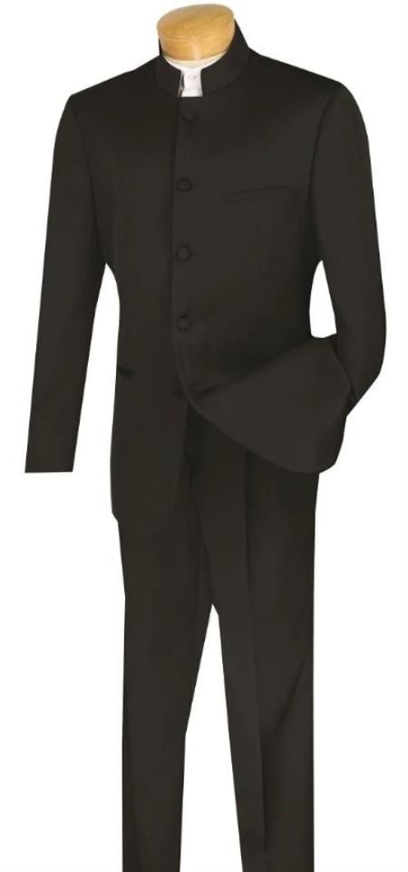 Wedding Groom Suit - Prom 2026 Tuxedo Suit - No Collar Weddig Tuxedo - Black - 38 Short Jacket+32 Waist Adjustable 28to34)(Height: 5’4”to5’7”)(Neck 15-16.5)S-M)
