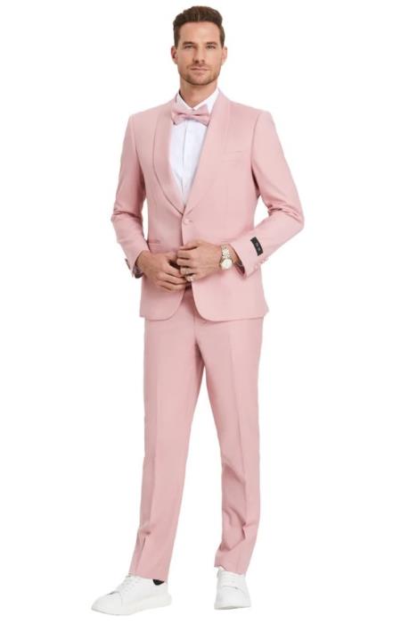 Prom 2026 Suit - Light Blush Prom Tuxedo - Summer Slim Fit Suits - 38 Short Jacket+32 Waist Adjustable 28to34)(Height: 5’4”to5’7”)(Neck 15-16.5)S-M)