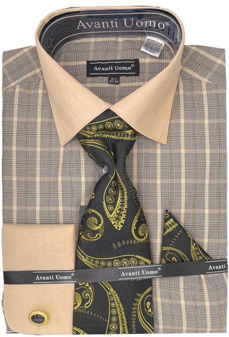 Mens Black Tone On Tone Check Pattern Dress Shirt - Medium 15.5" Neck/34-35" Sleeve