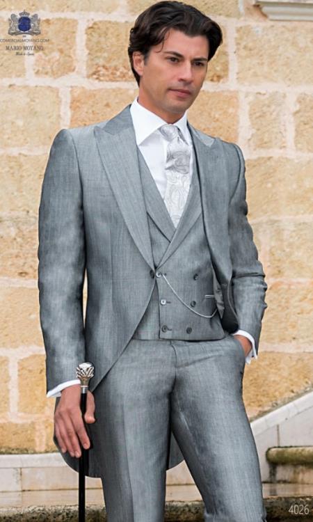 Slim Fit Suit - Vested Morning Light Grey Suit - 38 Short Jacket+32 Waist Adjustable 28to34)(Height: 5â€™4â€to5â€™7â€)(Neck 15-16.5)S-M)