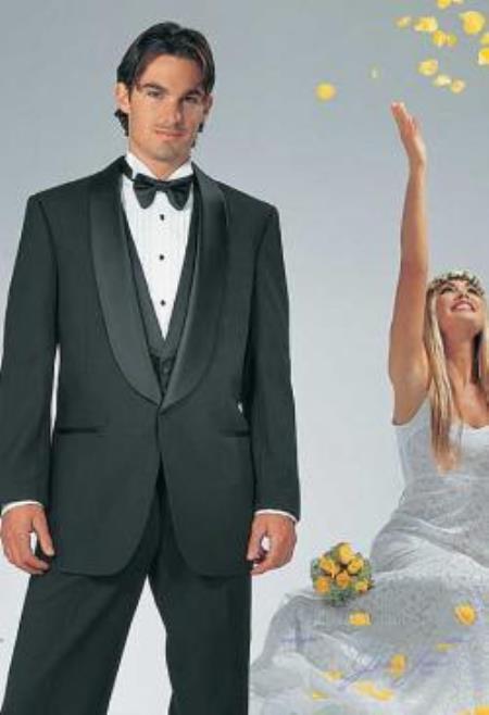 Extra Long Tuxedo Big And Tall Tuxedo Mens 1 Button Renaissance Shawl Prom 2026 Black Tuxedo - Small 14.5” Neck / 32-33” Sleeve
