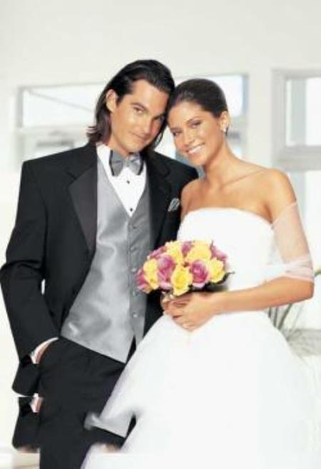 Extra Long Tuxedo Big And Tall Tuxedo Black With Gray Big And Tall Or Extra Long Tuxedo Suit - Small 14.5” Neck / 32-33” Sleeve