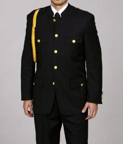 Mandarin Collar Tuxedo - Mandarin Tuxedo - No Collar Suit - Black Suit