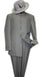 Mandarin Collar Tuxedo - Mandarin Tuxedo - No Collar Suit - Gray Suit
