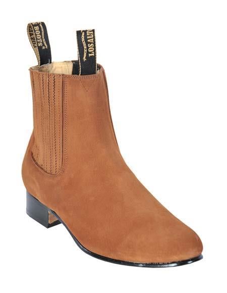 Deerskin Cowboy Boots - Camel Deerskin Boots - Deer Boots - Deer Skin Boots - 6EE