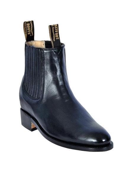 Deerskin Cowboy Boots - Black Deerskin Boots - Deer Boots - Deer Skin Boots - 6EE