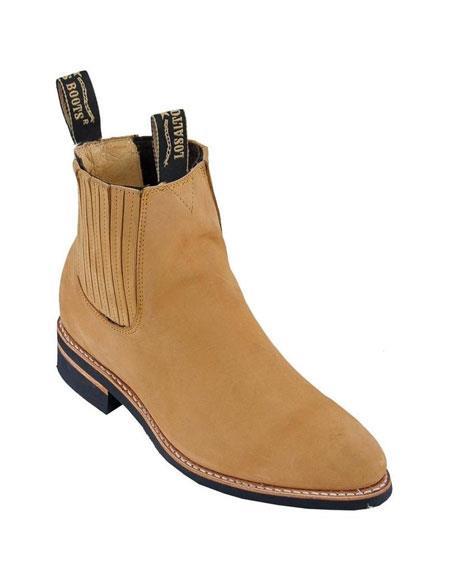 Deerskin Cowboy Boots - Honey Deerskin Boots - Deer Boots - Deer Skin Boots - 6EE