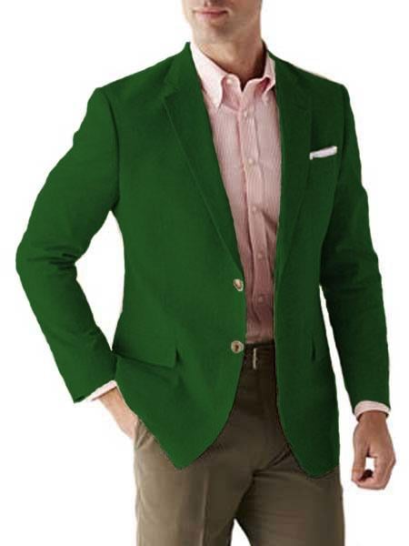 Mens Blazer - Hunter Green Sport Coat - Summer Blazer