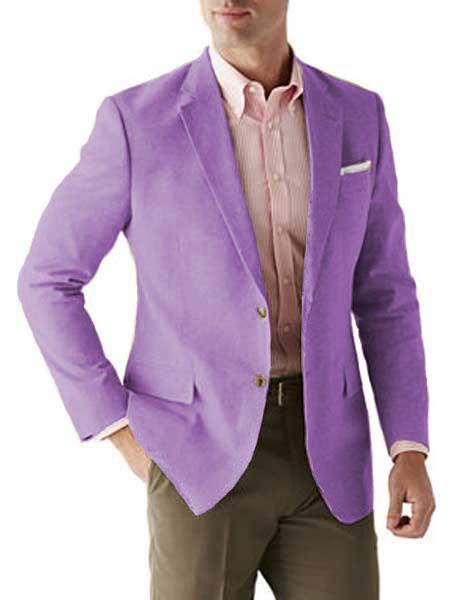 Mens Linen Blazer - Lavender Linen Sport Coat - Summer Blazer - 38 Regular