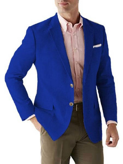 Mens Linen Blazer - Royal Blue Linen Sport Coat - Summer Blazer