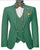 SKU#JA61583 Emerald Green and Gold Tuxedo Suit
