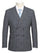 Mens Gray Windowpane Plaid Suit