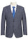 Gray and Blue Plaid Windowpane Suit for Men