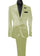 Mens Shiny Blazer - Ivory Sateen Vested Suit