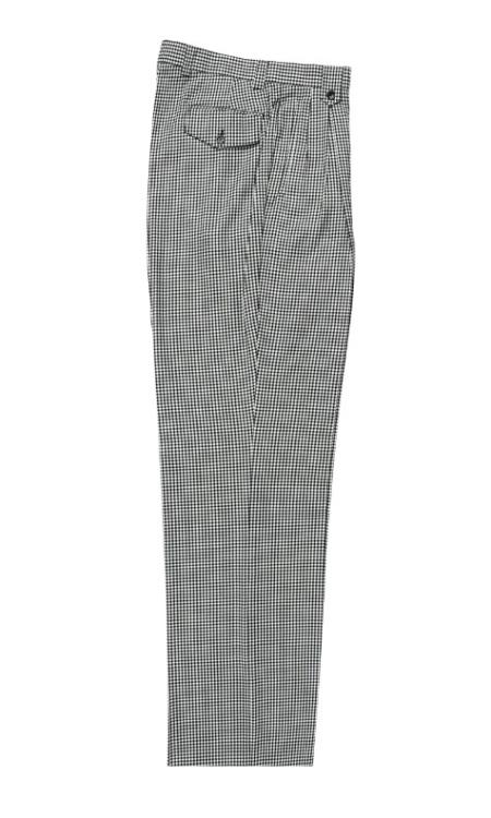 Houndstooth Wide Leg Pants Wide leg Pants Plus Matching Double Breasted Vest 100% Wool - Black and White Checker - dress size pants : 28 Unfinished bottom