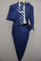 Mens Big and Tall Linen Suits - Indigo Summer Fabric Suit