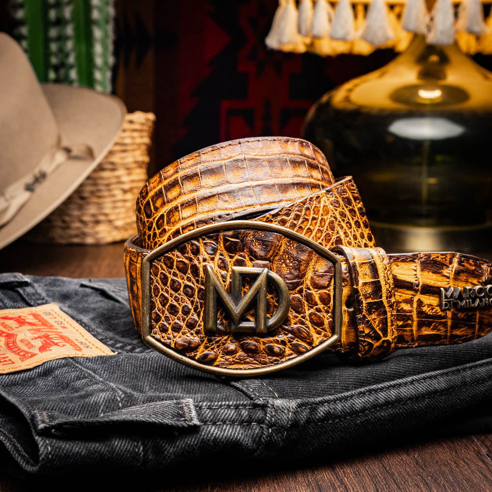 Marco Di Milano Iowa Belt Mustard Brown - 36