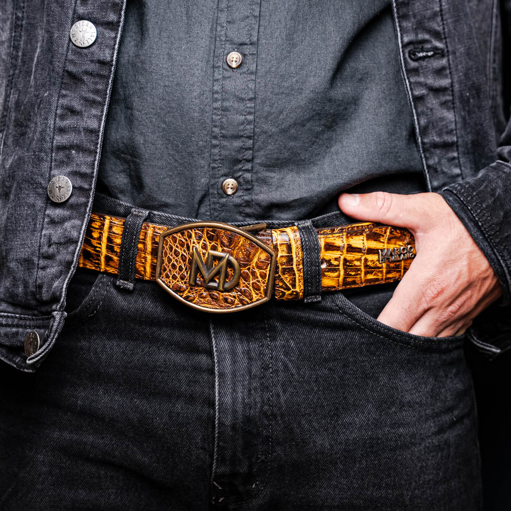 Marco Di Milano Iowa Belt Mustard Brown - 36