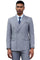 Men's Designer Stacy Adams Classic Double Breasted Suit in Grey
