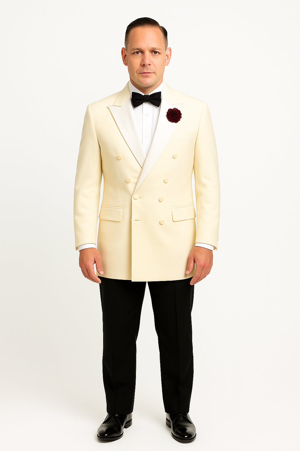 "Mens Designer Traditional Shawl Dinner Suit Jacket in Ivory" - 52 Long
