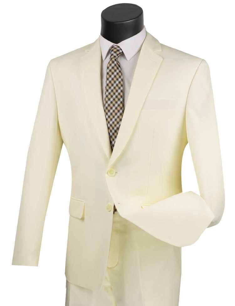 Ivory Regular Fit 2 Piece Suit - 38 Short  - 32 Waist