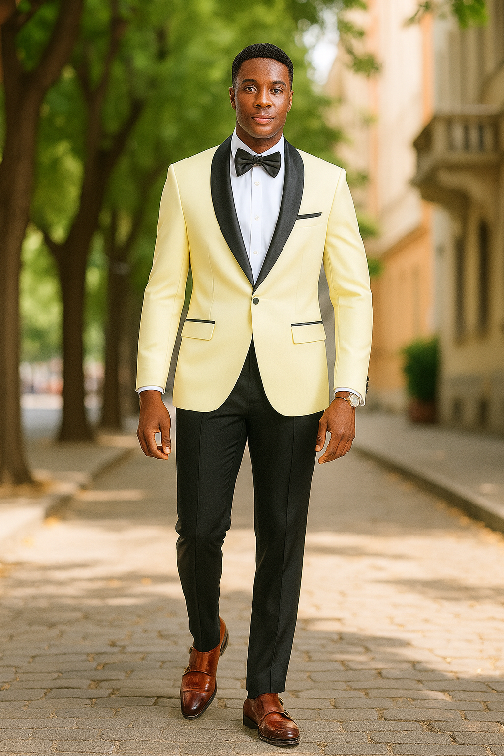 Big And Tall Suit For Men - Jacket + Pants + Bowtie + Pants - Ivory Suit - 34 Short or Extra Small