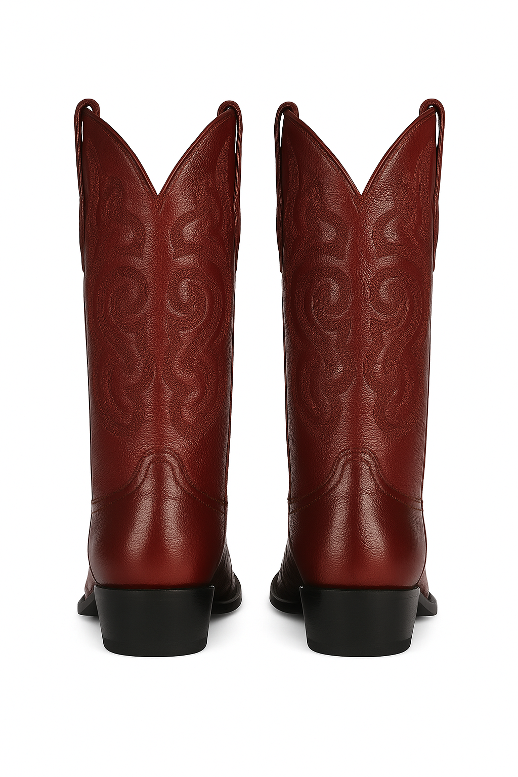 J Toe Cowboy Boots - J Toe Western Boots - Los Altos Boots - Mens Dress Cowboy Boot - Low Priced Burgundy Eel Cowboy Boots J-Toe- in  Burgundy - 6
