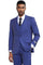 Men's Stacy Adams Modern Fit Vested Tonal Windowpane Plaid Suit in French Blue