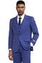 Men's Stacy Adams Modern Fit Vested Tonal Windowpane Plaid Suit in French Blue