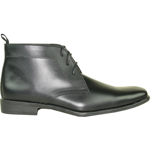 "Matte Black Men's Formal Ankle Boot for Prom 2026 & Wedding"