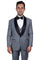 "Mens Stacy Adams Suit - Stacy Adams Suit Men's Grey Vested Shawl Lapel Tuxedo - One Button"