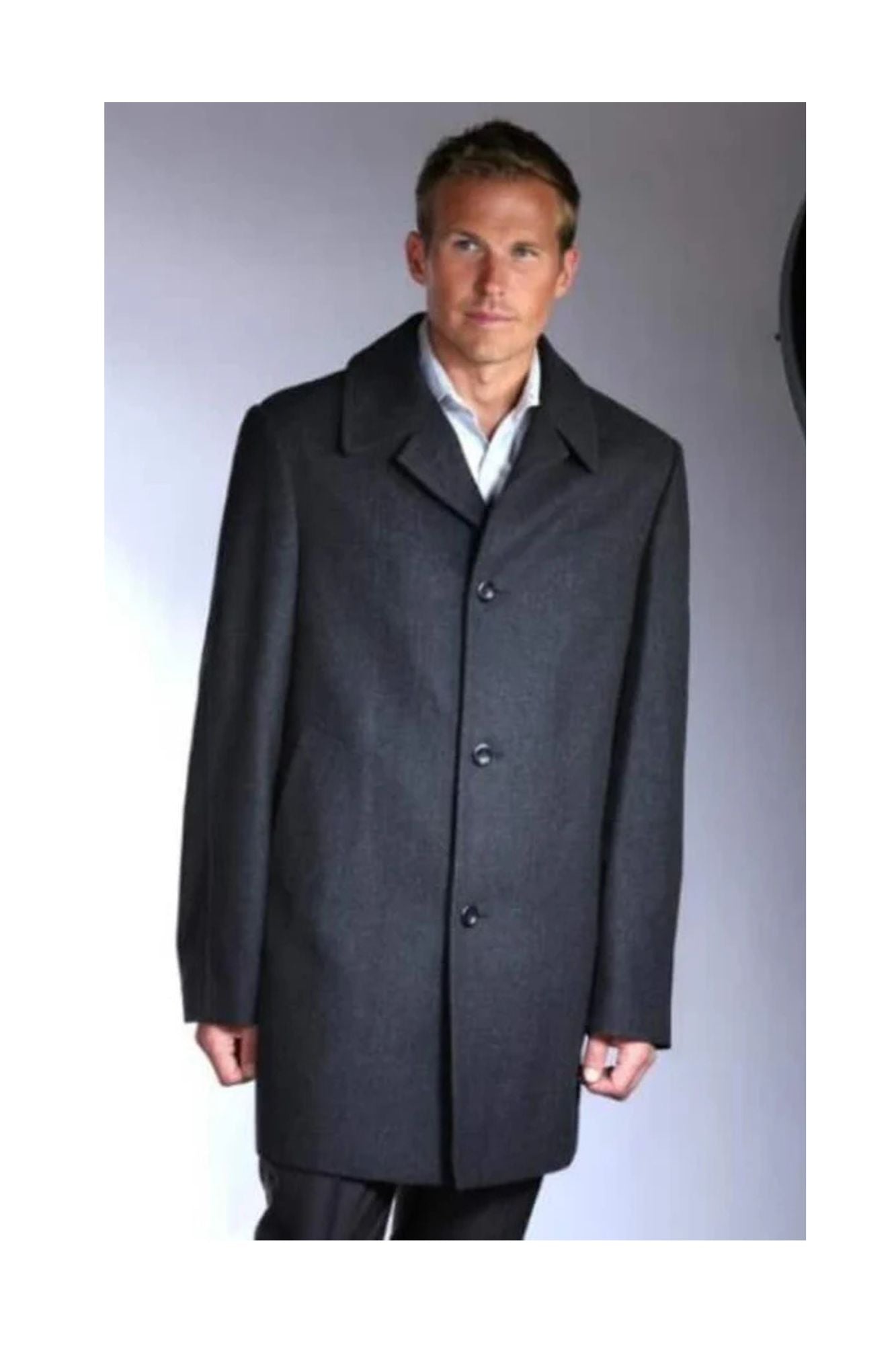 Germain Wool Blend Car Coat Big and Tall Sizes - Mens Topcoat - Coat Size 38